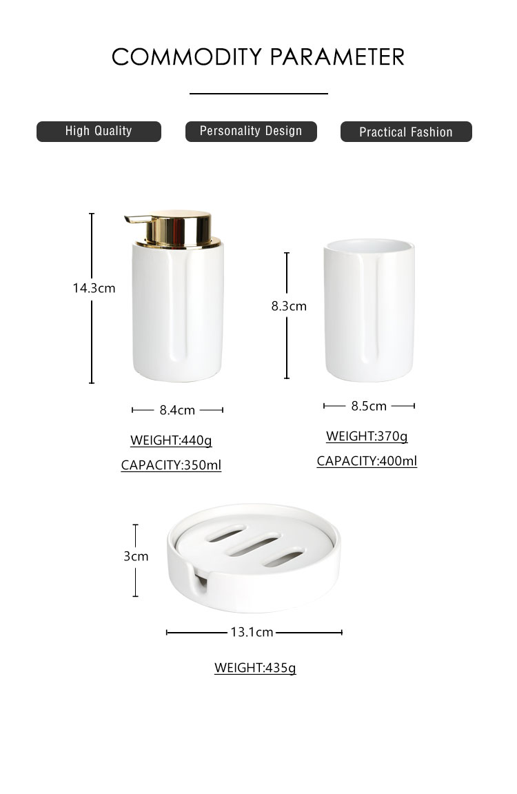 White-4-Pieces-Soap-Dispenser- Set-Bathroom-Ceramic (2)