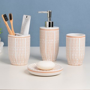 Wholesale Modern Hand Painted Ceramic 4 Piece Bathroom sets And Accessories