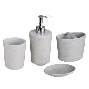 Custom Modern Ceramic Washroom Accessories Bathroom Soap Dish Set
