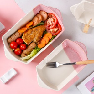 Ceramic Factory Wholesale Modern Reactive Pink Stoneware Dinnerware Dinner Sets