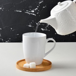 Manufacturer Glazed Custom Logo Ceramic Coffee Plain White Mugs