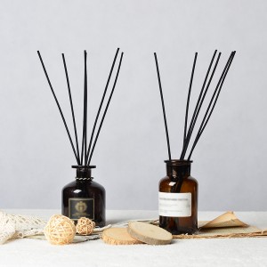 Wholesale Customized Home Decoration Air Freshener Black Fragrance Rattan Reed Stick Aroma Diffuser And Reed Diffuser