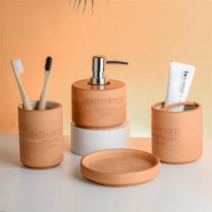 Wholesale Hand Painted Modern 4 Pieces Ceramic Complete Bathroom Set