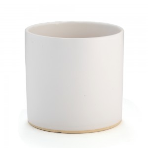 Wholesale Indoor Wood Stand Black and White Ceramic Flower Pots For Plants